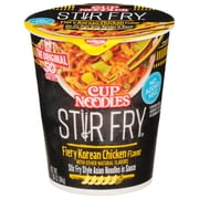 (6 pack) Nissin Foods Cup Noodles Stir Fry Ramen Noodles, Fiery Korean Chicken Flavor, 2.36 oz Cup, Shelf-Stable