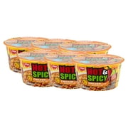 (6 pack) Nissin Foods Hot & Spicy Ramen Noodle Soup, Chicken Flavor, 4.55 oz Bowl, Shelf-Stable