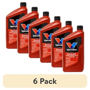 (6 pack) Valvoline MAXLIFE Power Steering Fluid + Stop Leak - 32 oz for High Mileage Systems
