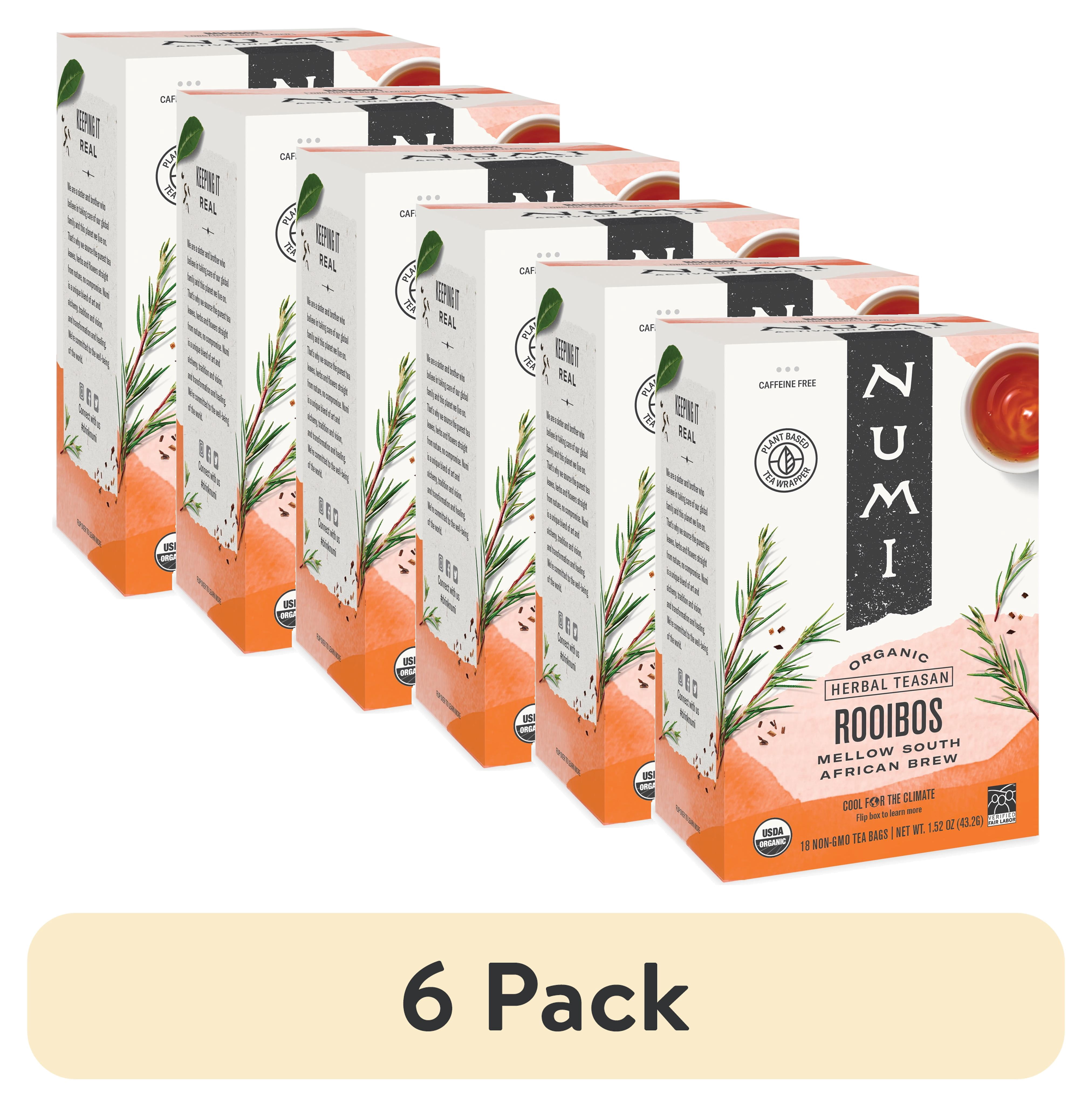 Numi Organic Rooibos Herbal Tea, 18 Ct Microplastic Free - Walmart.com