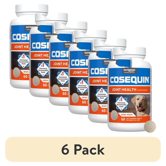(6 pack) Nutramax Cosequin for Dogs Joint Health Supplement, Chewable Tablets, 60 Count