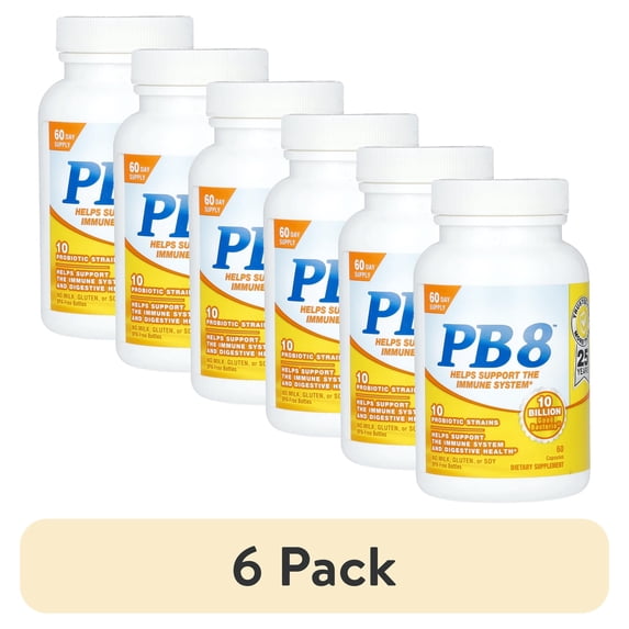 (6 pack) Nutrition Now Immune System Support - PB8 - 60 Capsules