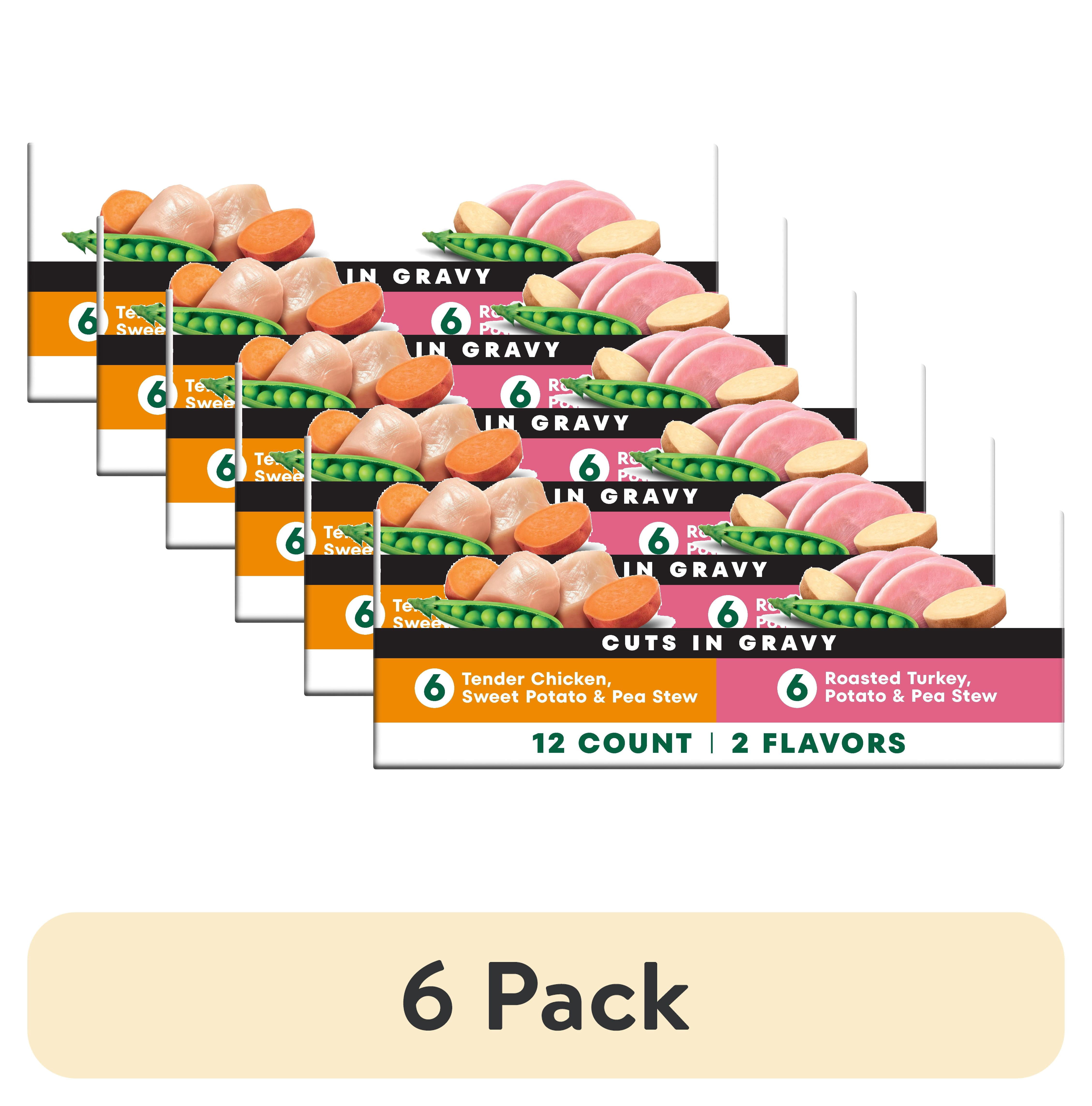 (6 pack) Nutro Natural Choice Cuts In Gravy Chicken Turkey Variety Pack Wet Dog Food, 3.5 Oz Tray Pack Of 12