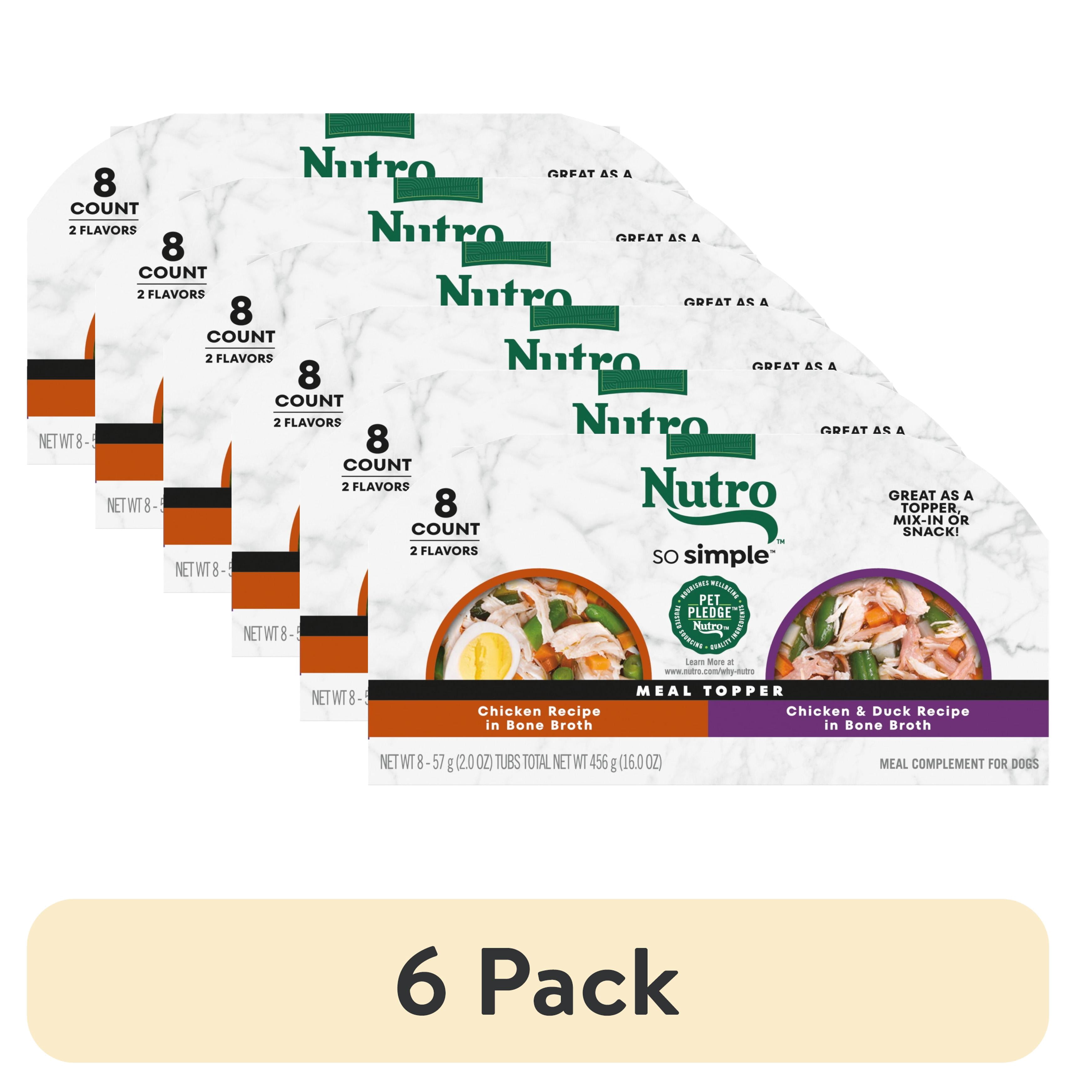 (6 pack) Nutro So Simple Chicken And Chicken & Duck Recipes Wet Dog Food, 2 Oz Trays, Variety Pack Of 8