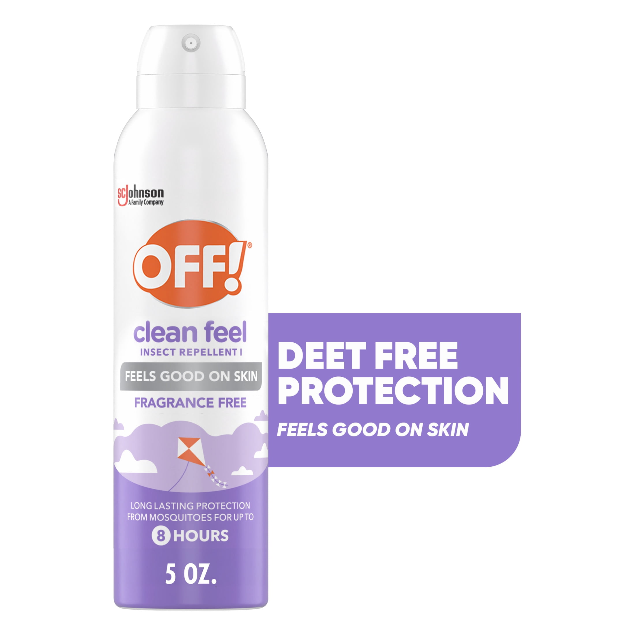 (6 pack) OFF! Clean Feel Picaridin Mosquito Repellent Aerosol, Long-lasting Bug Spray, 5 Ounces