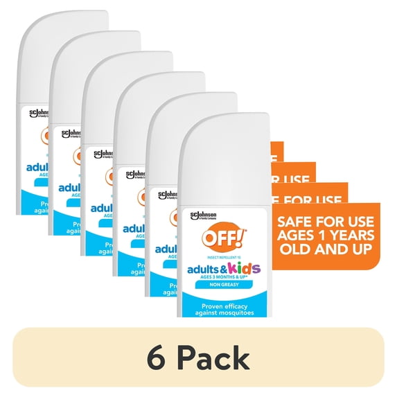 (6 pack) OFF! Insect Repellent Spritz for Adults & Kids, Fragrance-Free Bug Spray for Everyday Protection from Mosquitoes, 4 oz