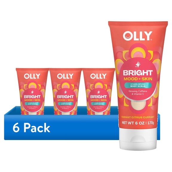 (6 pack) OLLY Olly Scrub Bright 6p 6z Body Scrub Bright With Vitamin C - ,6 oz