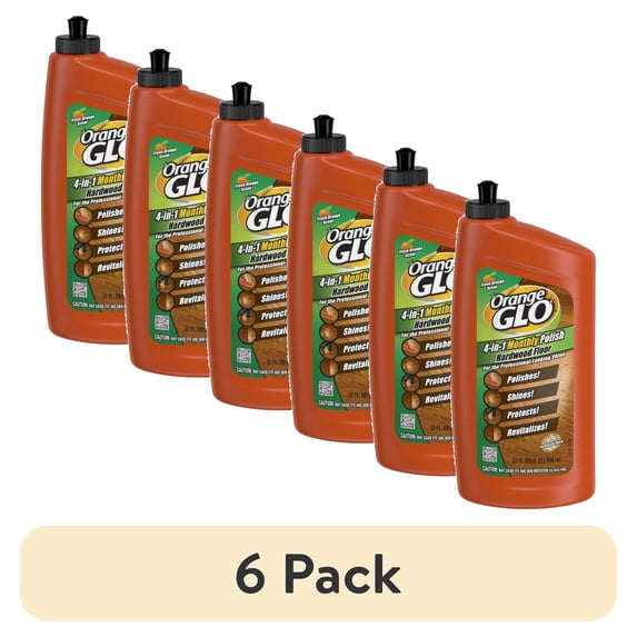 (6 pack) ORANGE GLO Hardwood Floor 4-in-1 Monthly Polish, 24 fl. oz.