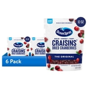 (6 pack) Ocean Spray® Craisins® Original Dried Cranberries, Dried Fruit, 12 oz Pouch