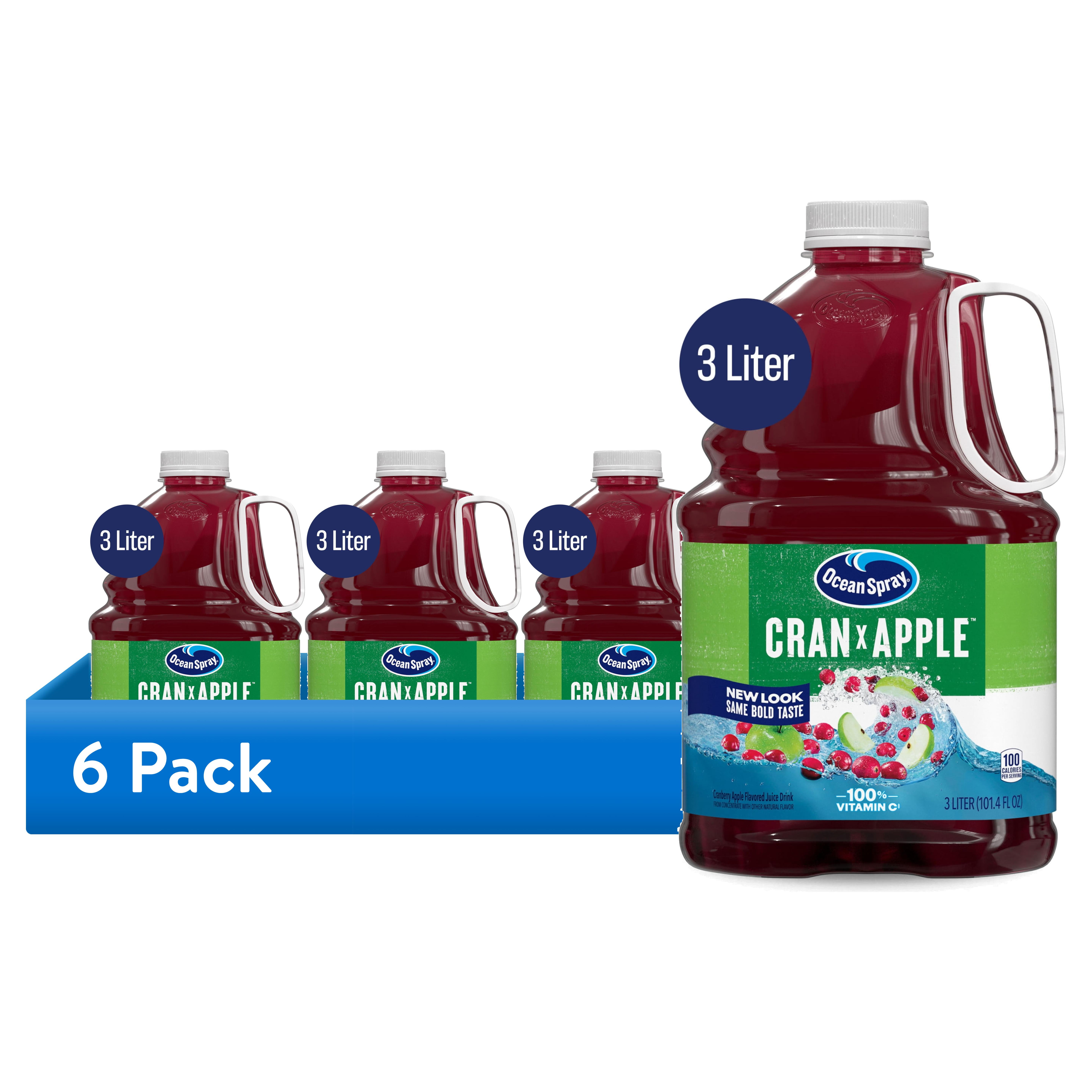(6 pack) Ocean Spray® Cran-Apple™ Cranberry Apple Juice Drink, 101.4 fl oz Bottle