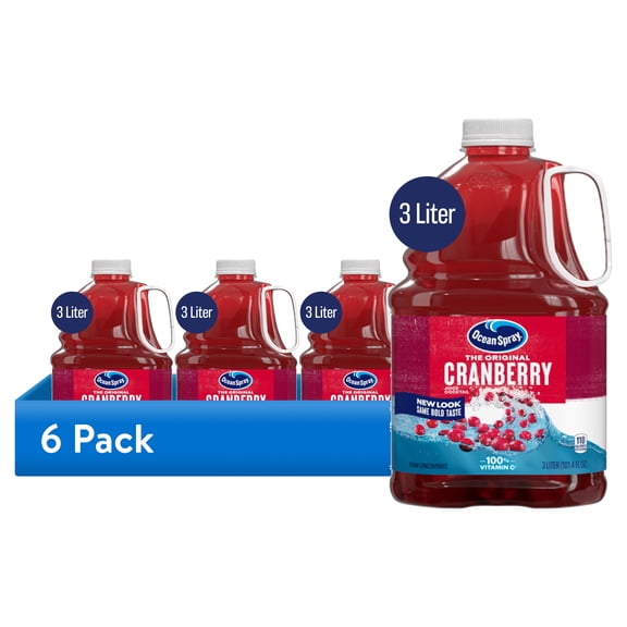 (6 pack) Ocean Spray Cranberry Juice Cocktail, 101.4 fl oz Bottle