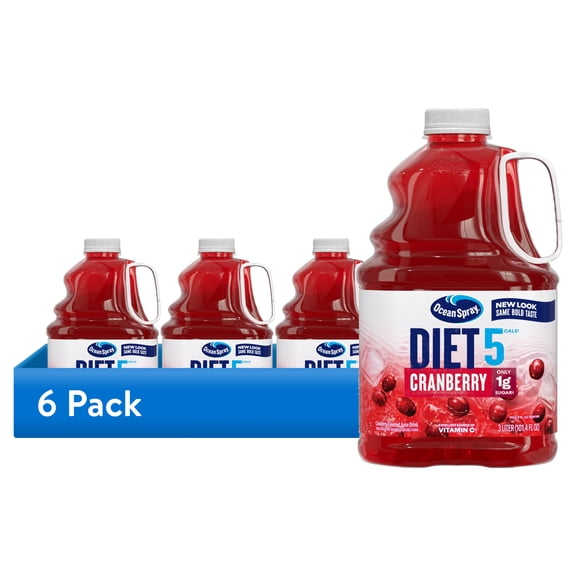 (6 pack) Ocean Spray Diet Cranberry Juice Drink, 101.4 fl oz Bottle