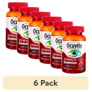 6 pack Ocuvite Adult Gummies, Protects Eye Health, Mixed Fruit Flavor, Dietary Supplement, 60 ct