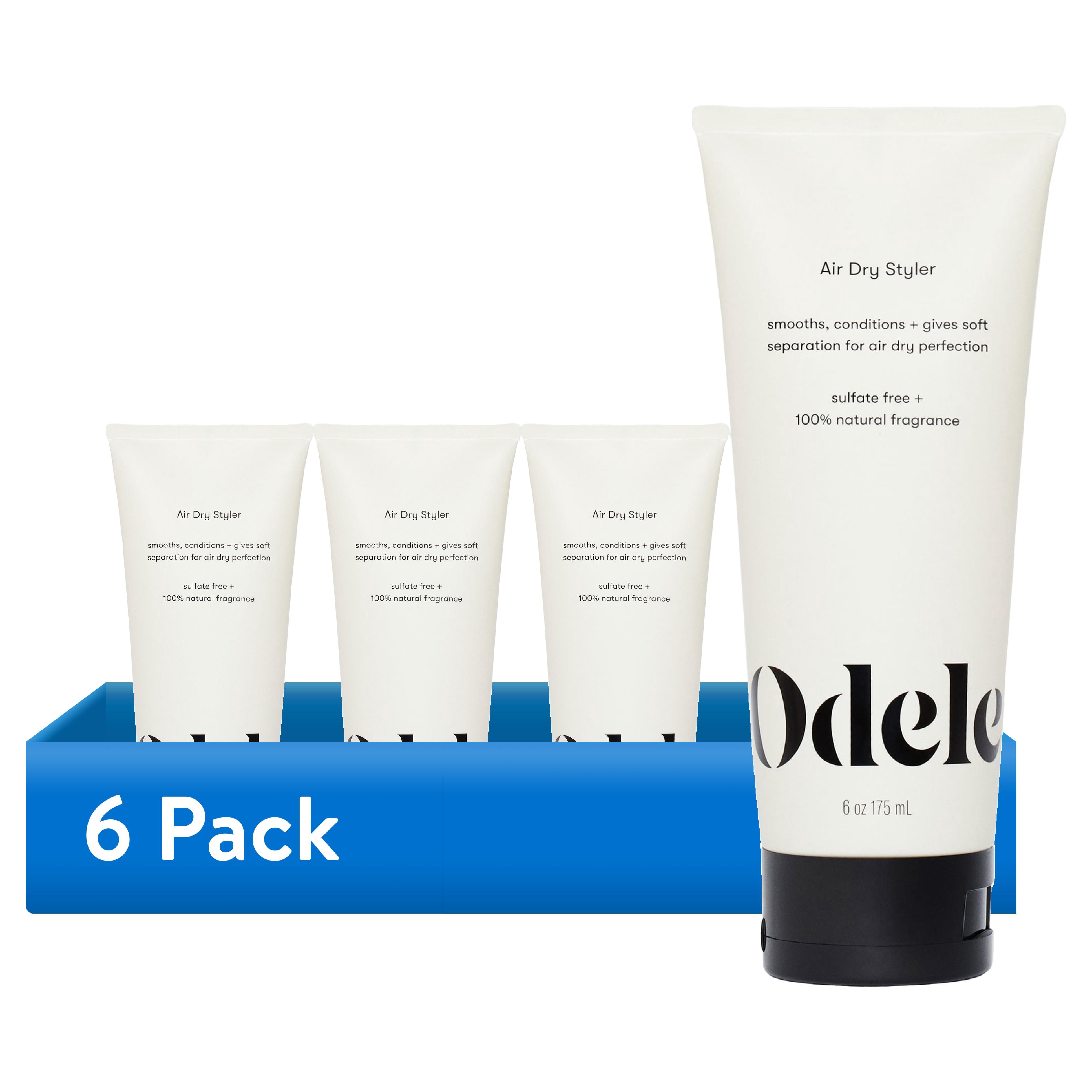(6 pack) Odele Air Dry Styler for Light Moisture + Definition, 100% Natural Fragrance, 6 oz