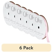 (6 pack) Offray Ribbon, Carnation Pink 3/8 inch Grosgrain Polyester Ribbon, 18 feet