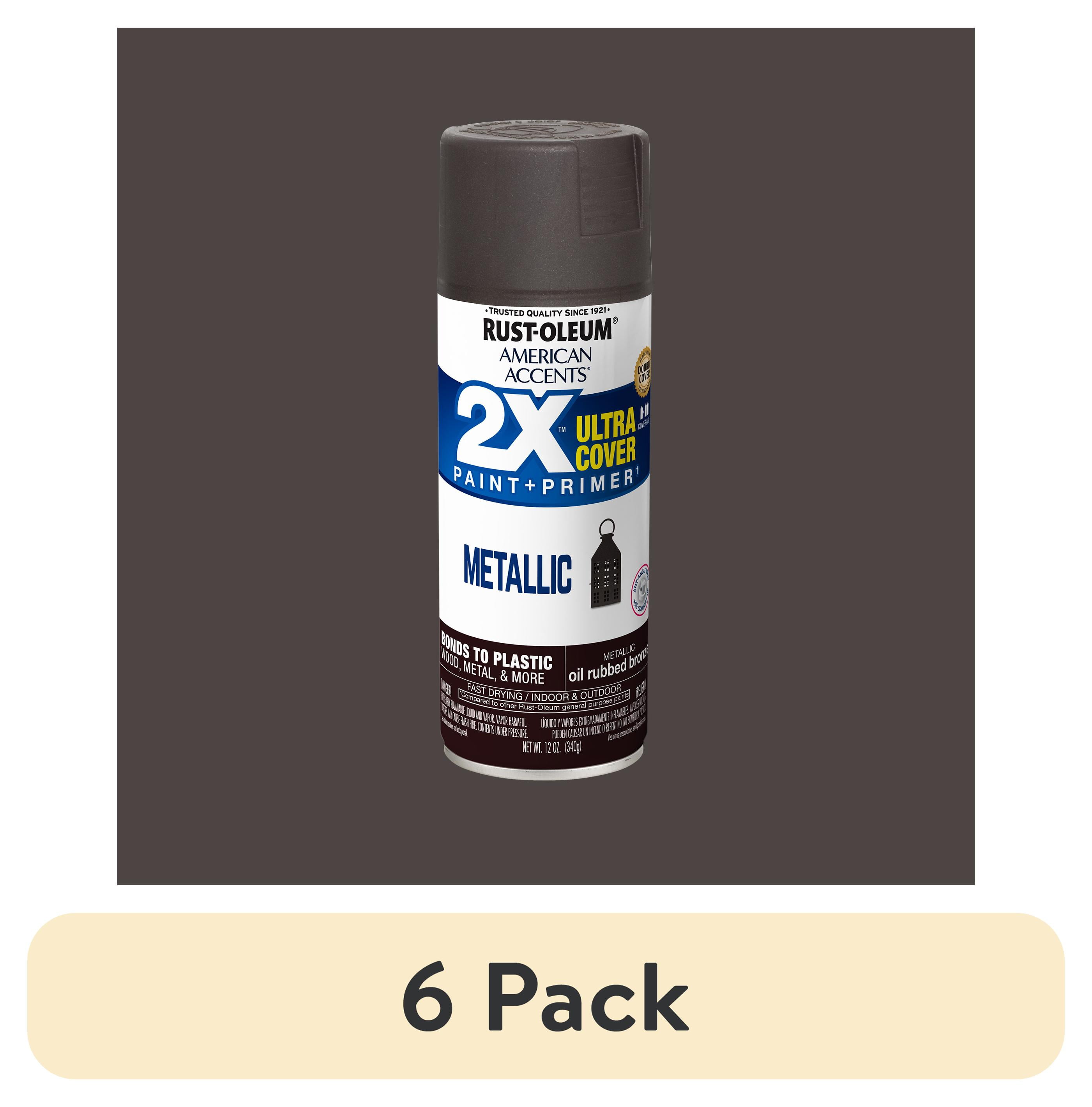 (6 pack) Rust-Oleum 327906 American Accents 2X Ultra Cover Oil Rubbed Bronze Gloss 12 oz Spray Paint