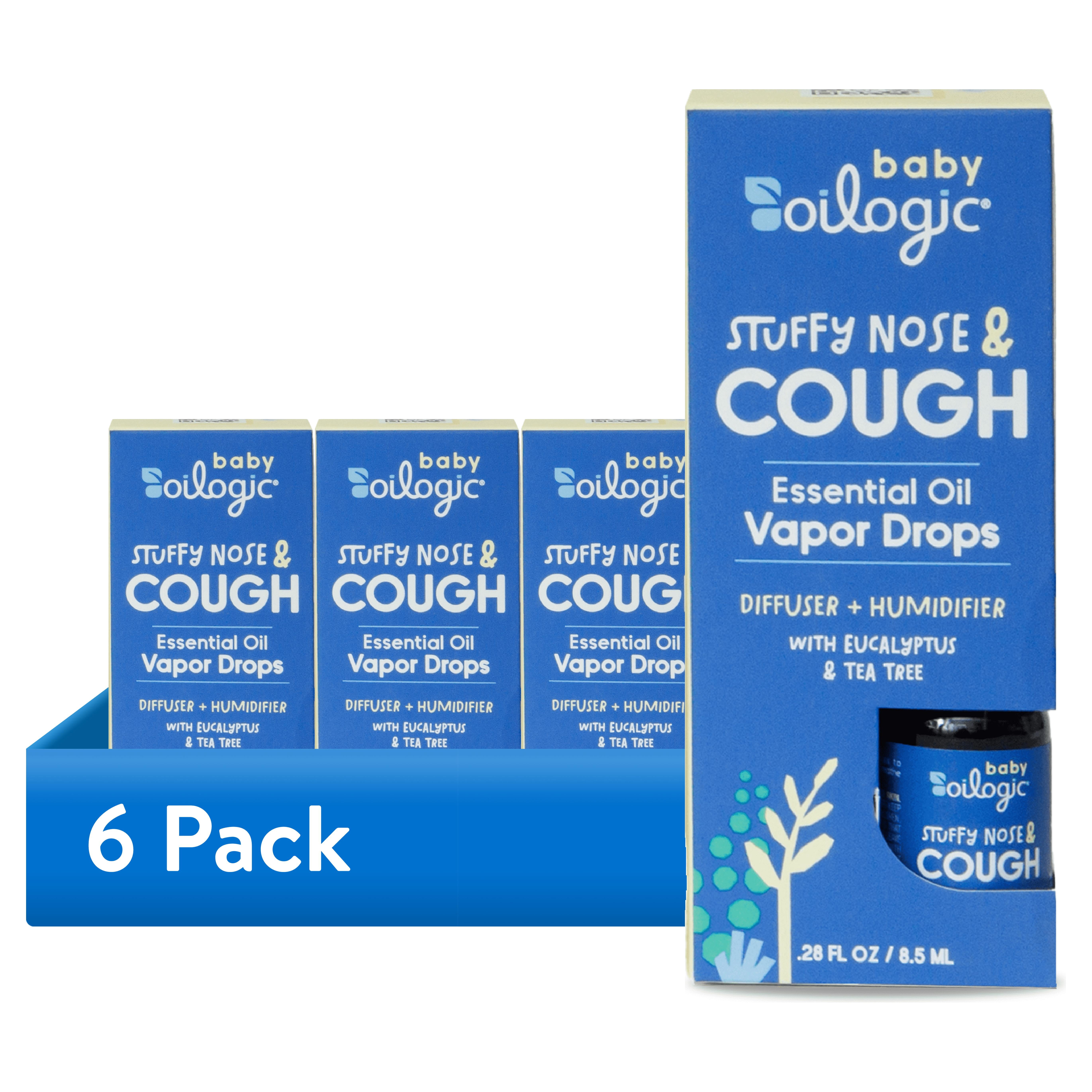 (6 pack) Oilogic Baby Stuffy Nose & Cough Essential Oil Vapor Drops