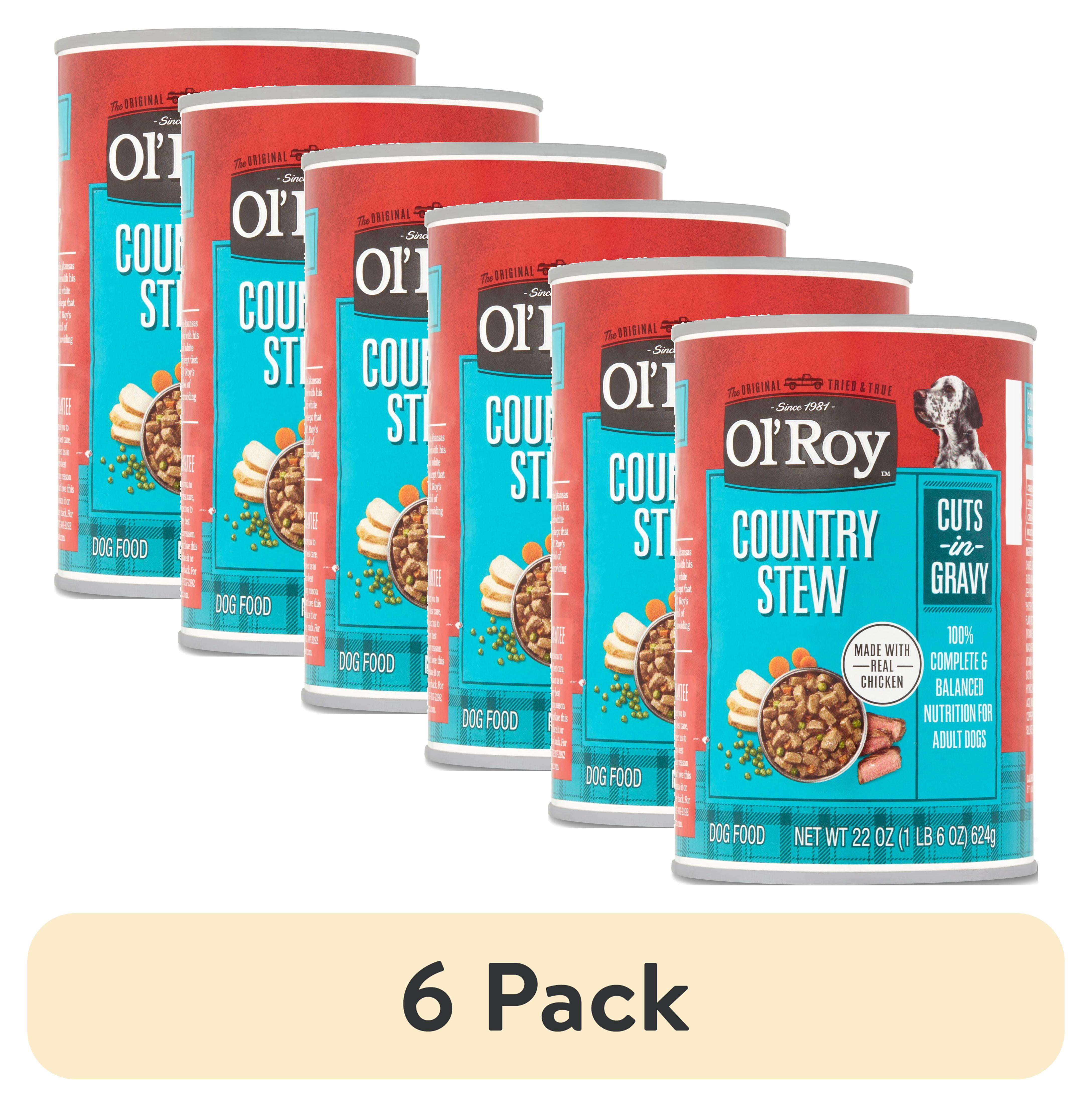 (6 pack) Ol' Roy Country Stew Cuts in Gravy Wet Dog Food, 22 oz
