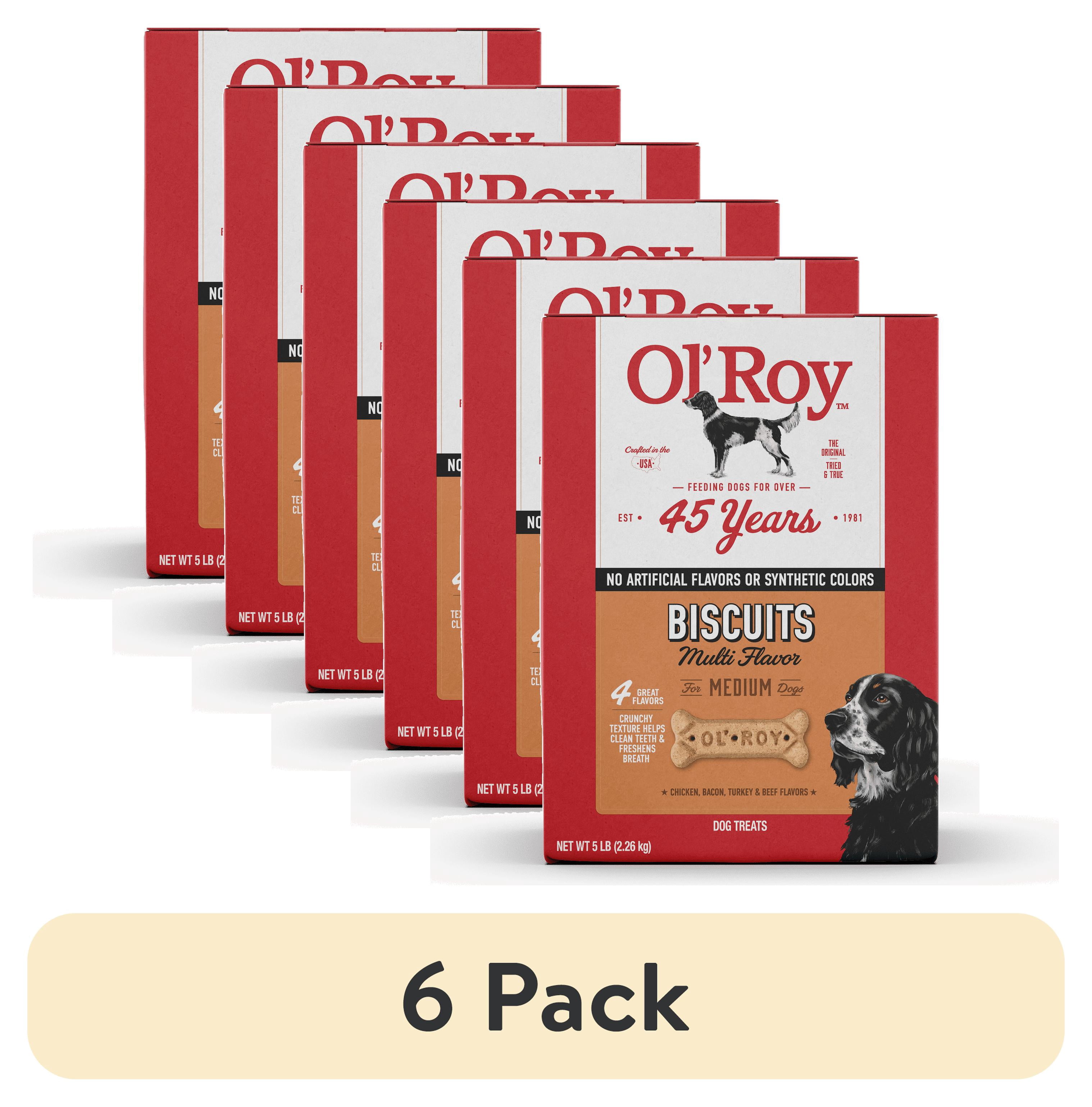 (6 pack) Ol' Roy Multi Flavored Biscuits for Medium Dogs, 5 lb Box