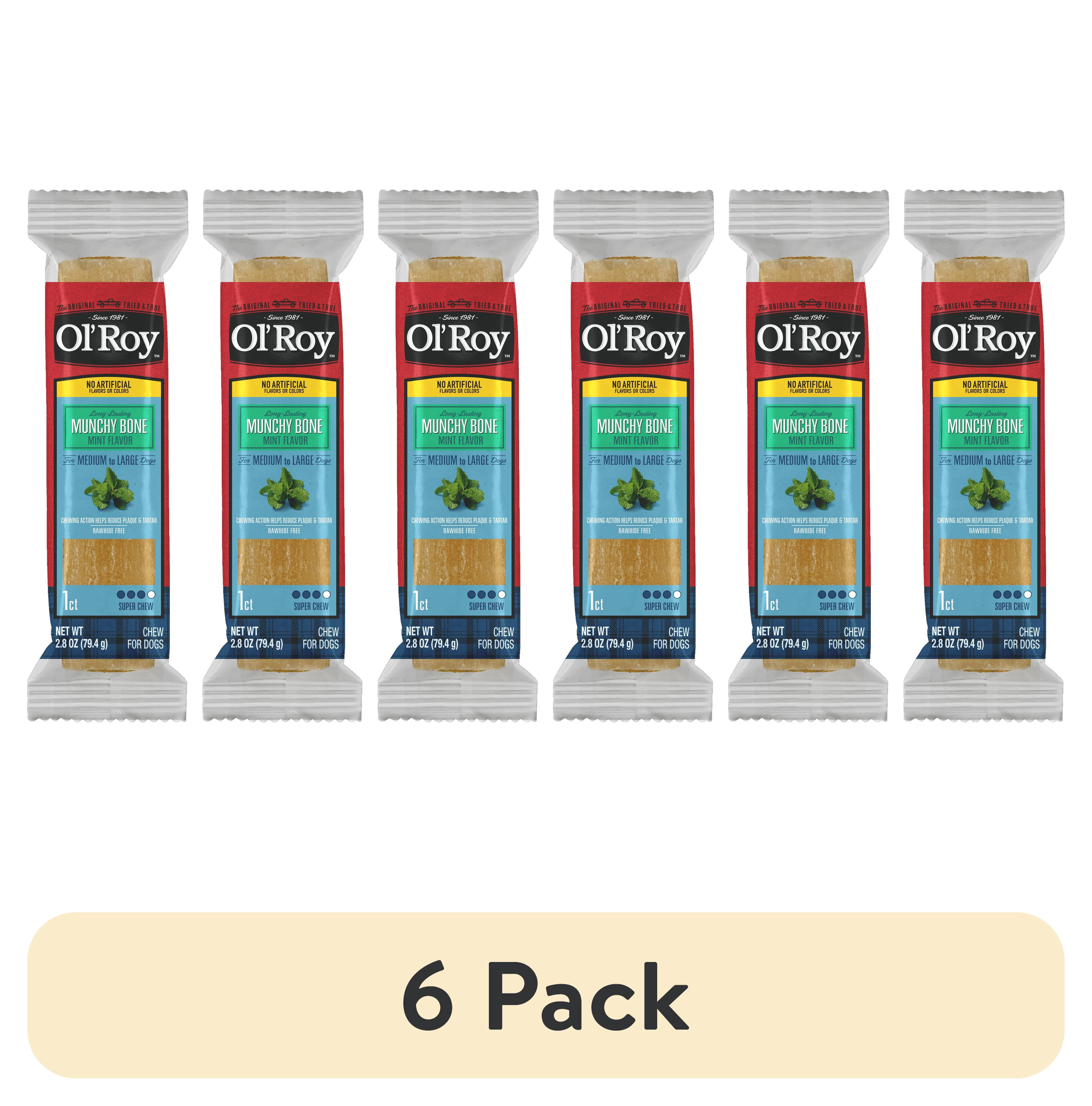 (6 pack) Ol' Roy Munchy Bone Mint, 2.8 oz, 1 Count