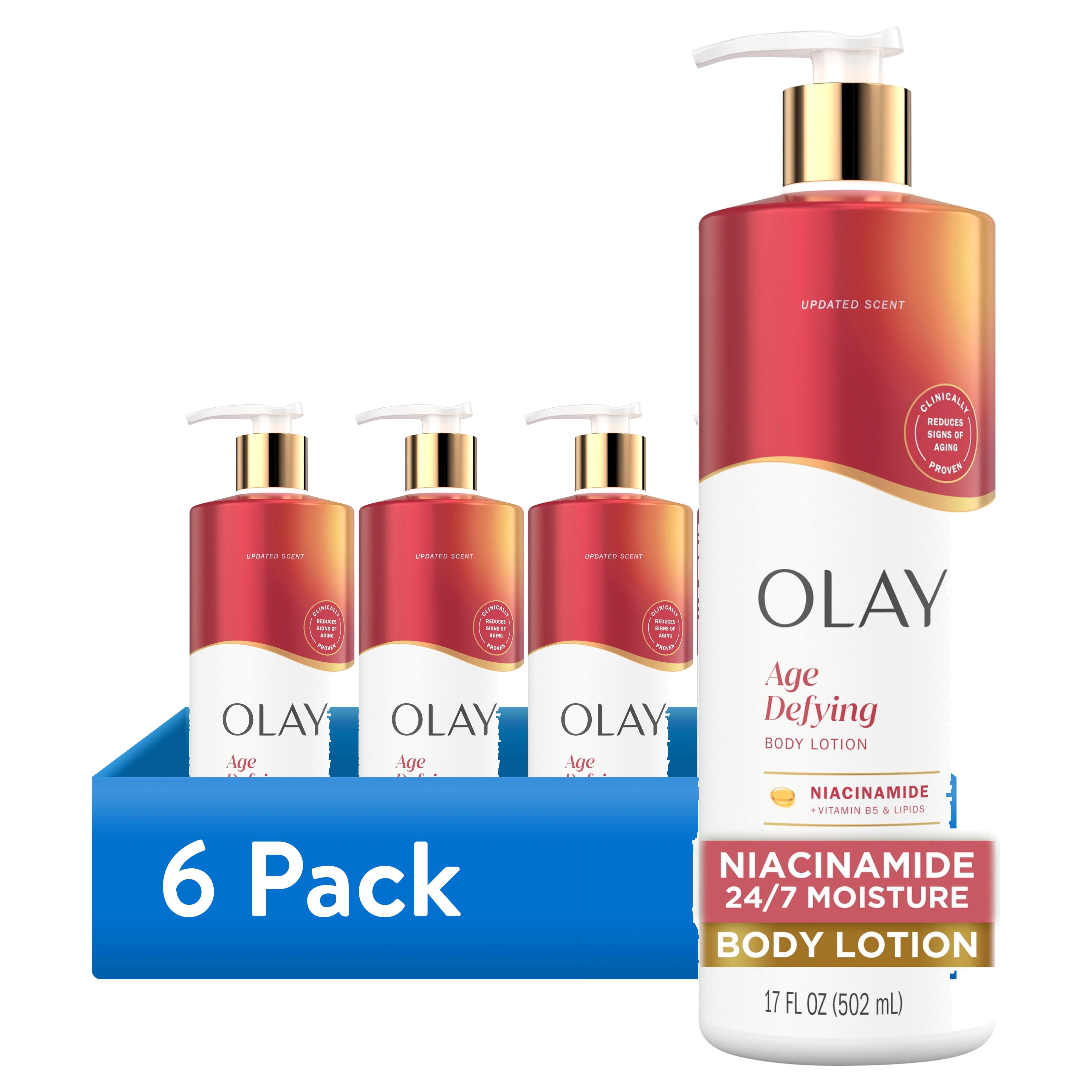 (6 pack) Olay Age Defying Body Lotion for Women, Niacinamide, 17 fl Oz.