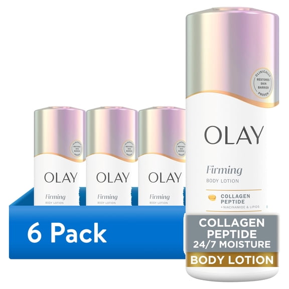(6 pack) Olay Firming Body Lotion, Hydrating, Collagen, Pump 17 fl oz