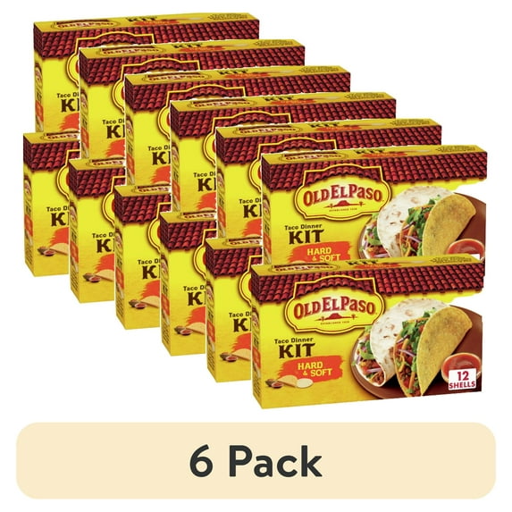 (6 pack) Old El Paso Hard & Soft Shell Taco Dinner Kit - 11.4oz PACK OF 2