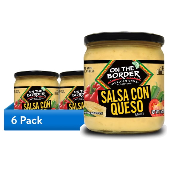 (6 pack) On The Border Salsa Con Queso, 15.25 oz Jar