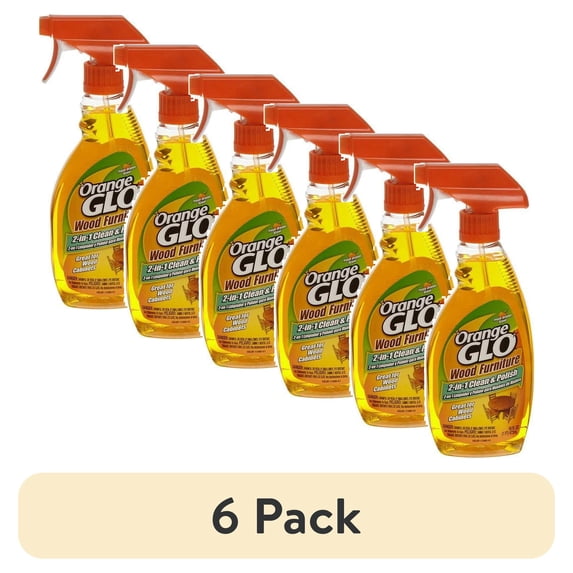 (6 pack) Orange Glo Orange Scent Wood Cleaner and Polish 16 oz. Liquid