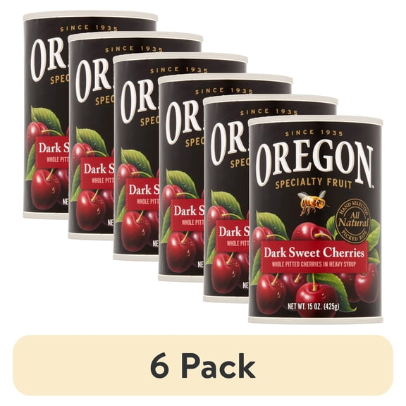 (6 pack) Oregon Specialty Fruit Dark Sweet Cherries 15 oz