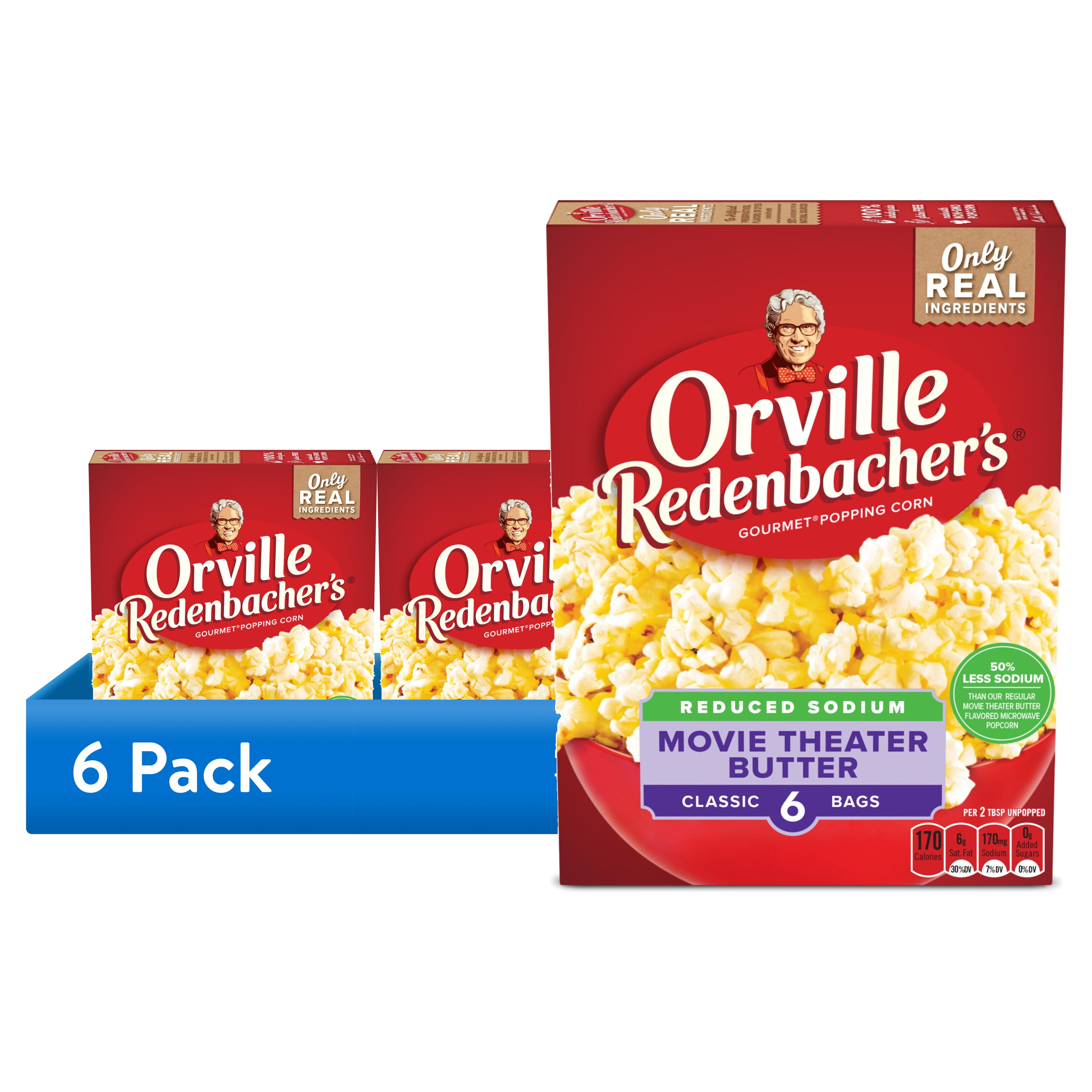 (6 pack) Orville Redenbacher's Reduced Sodium Movie Theater Butter Flavored Popcorn, 19.74 oz 6-ct