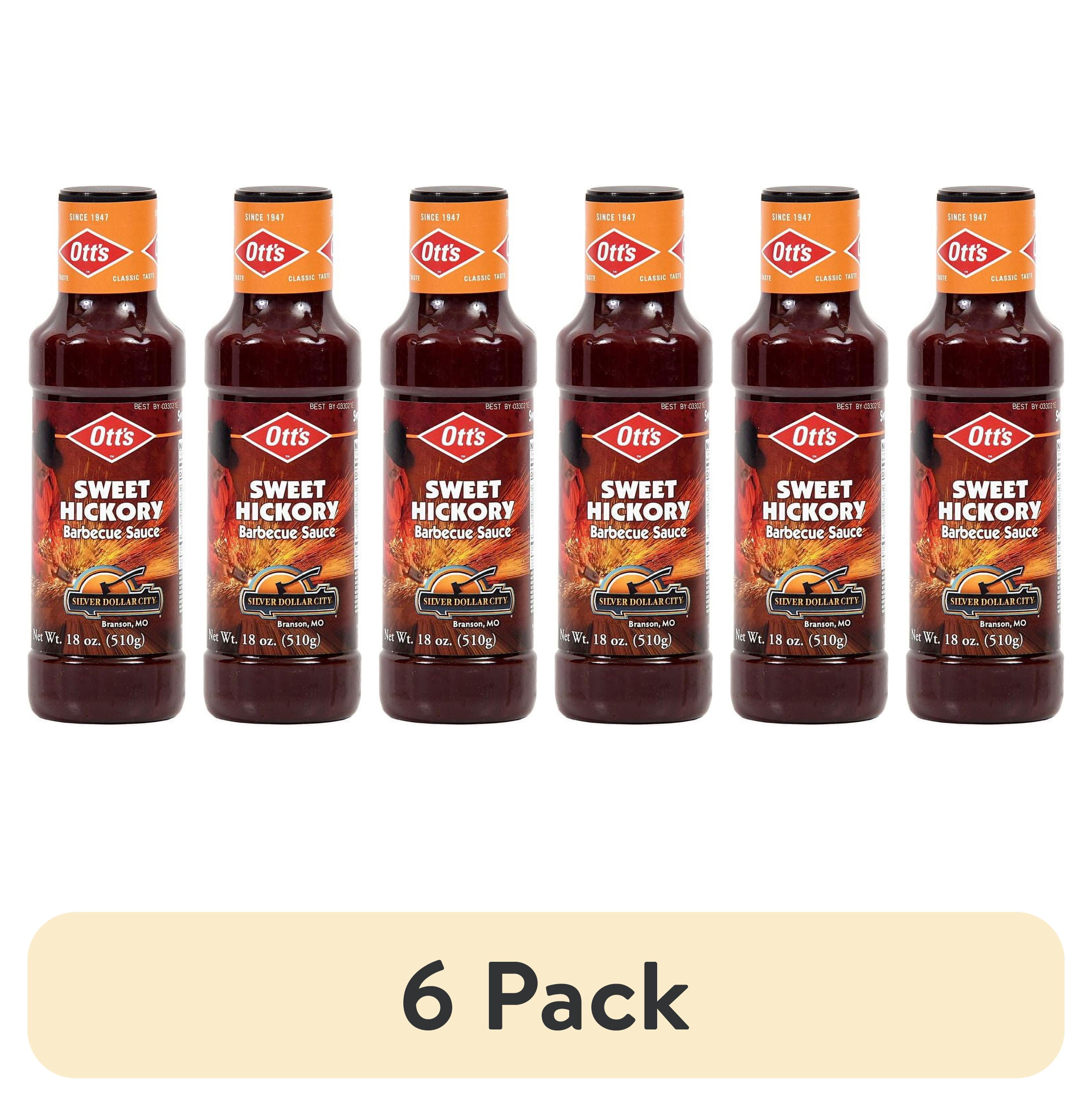 (6 pack) Ott's/Silver Dollar City Sweet Hickory BBQ Sauce, 18 oz Bottle