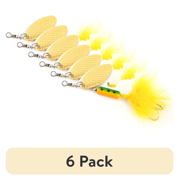 (6 pack) Ozark Trail 1/16 Ounce Fire Tiger Inline Spinner