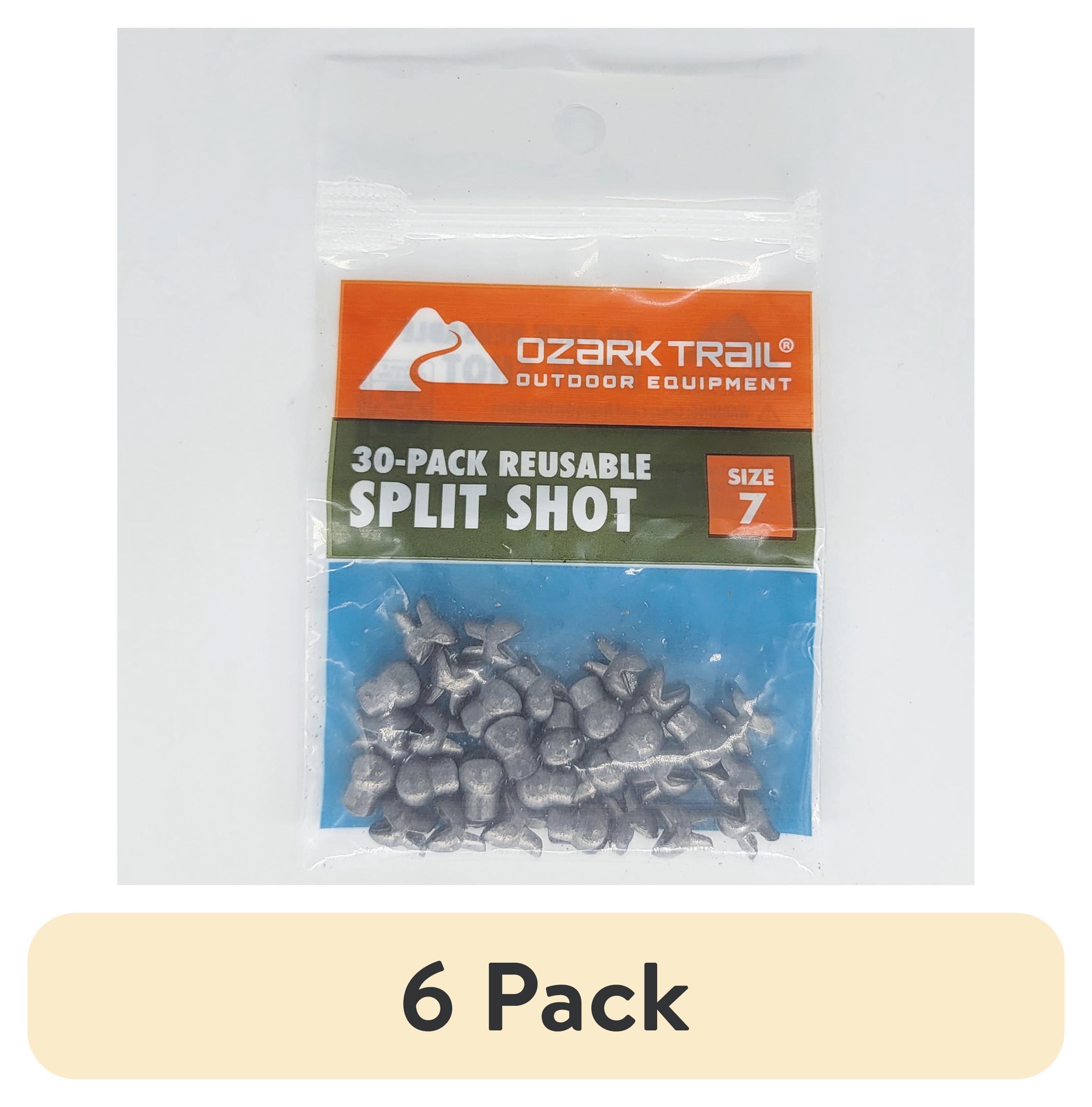 (6 pack) Ozark Trail Fishing Reusable Shot #7, Fishing Lead Weight, Product Size 0.7x0.6cm