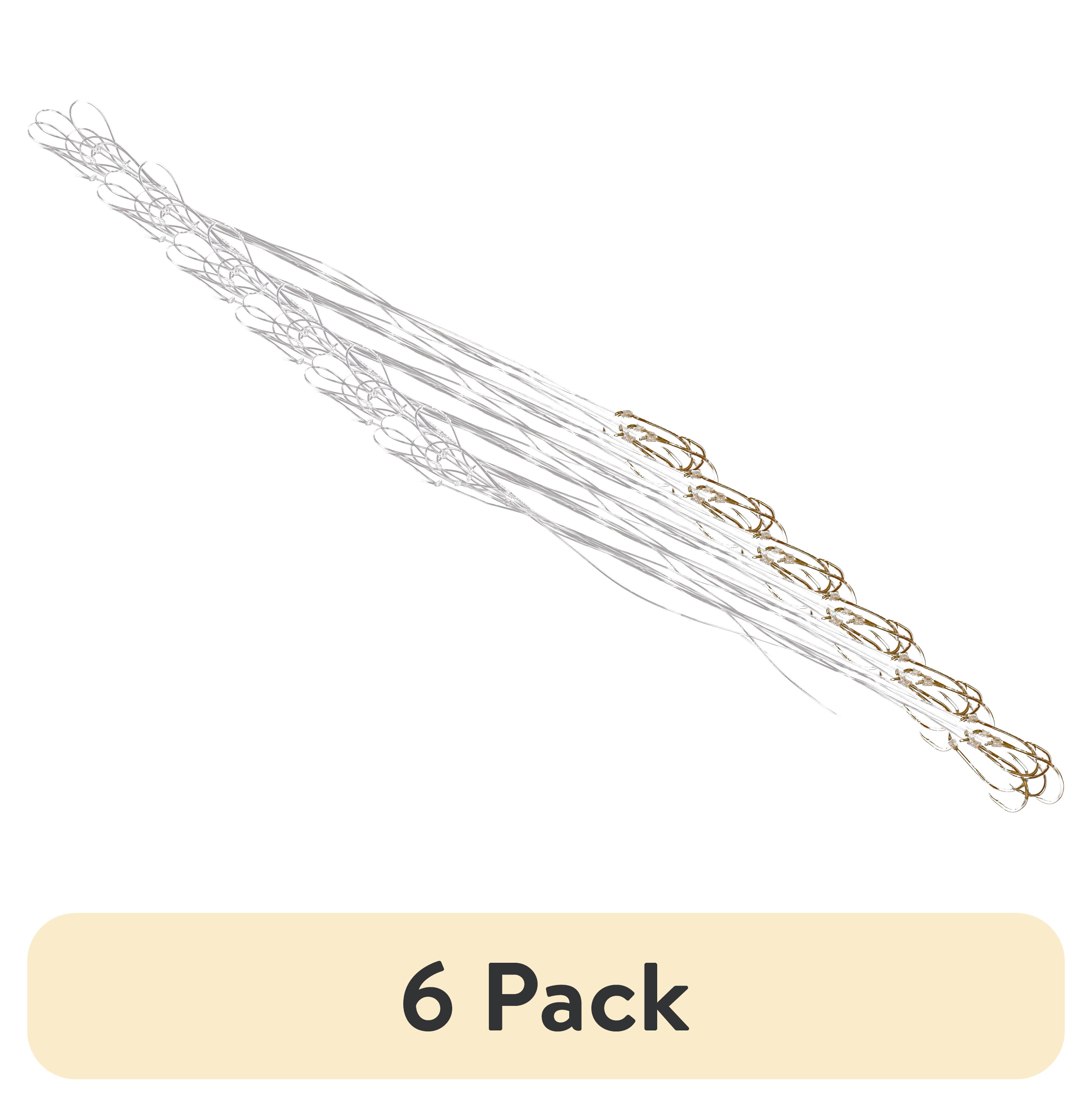 (6 pack) Ozark Trail Bronze Baitholder Snelled Fishing Hooks, Size 4, 8-Pack