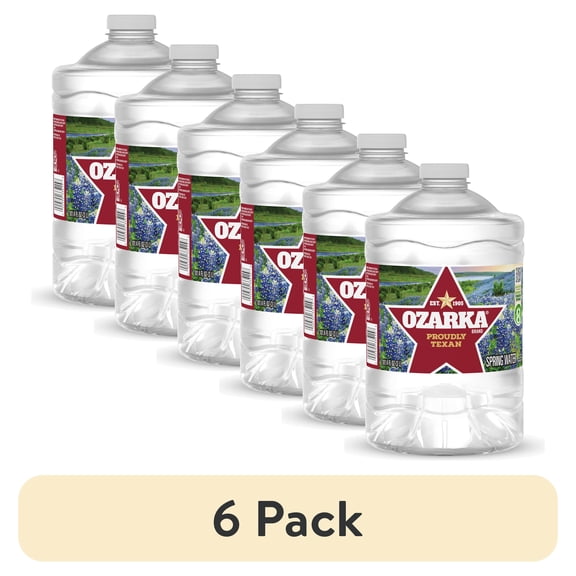 (6 pack) Ozarka Texas Spring Water, 3 Liter, Single Plastic Jug