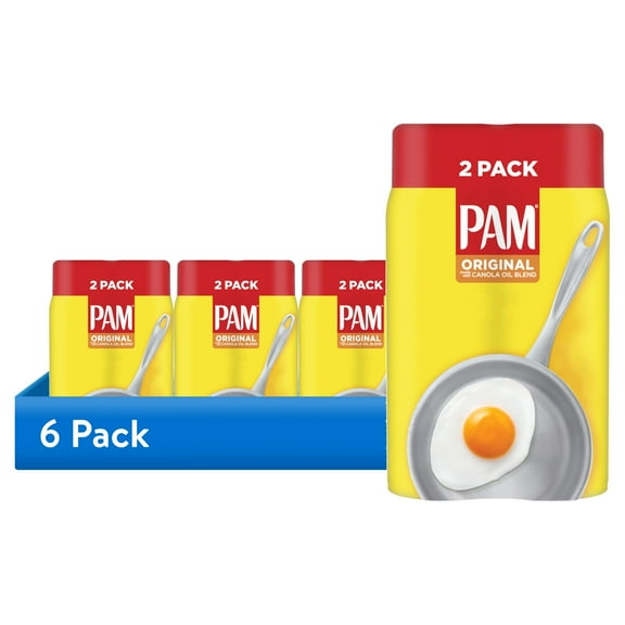 (6 pack) PAM Non-Stick Original Cooking Spray, 10 oz., 2-Count