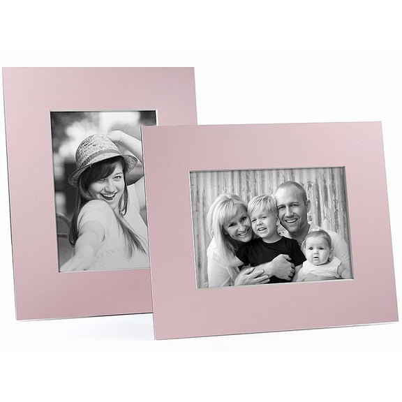 (6 pack) PINK White Core BEVEL-CUT Easel 5x7 8x10 Frame Paper Stock sold in 6s - 5x7