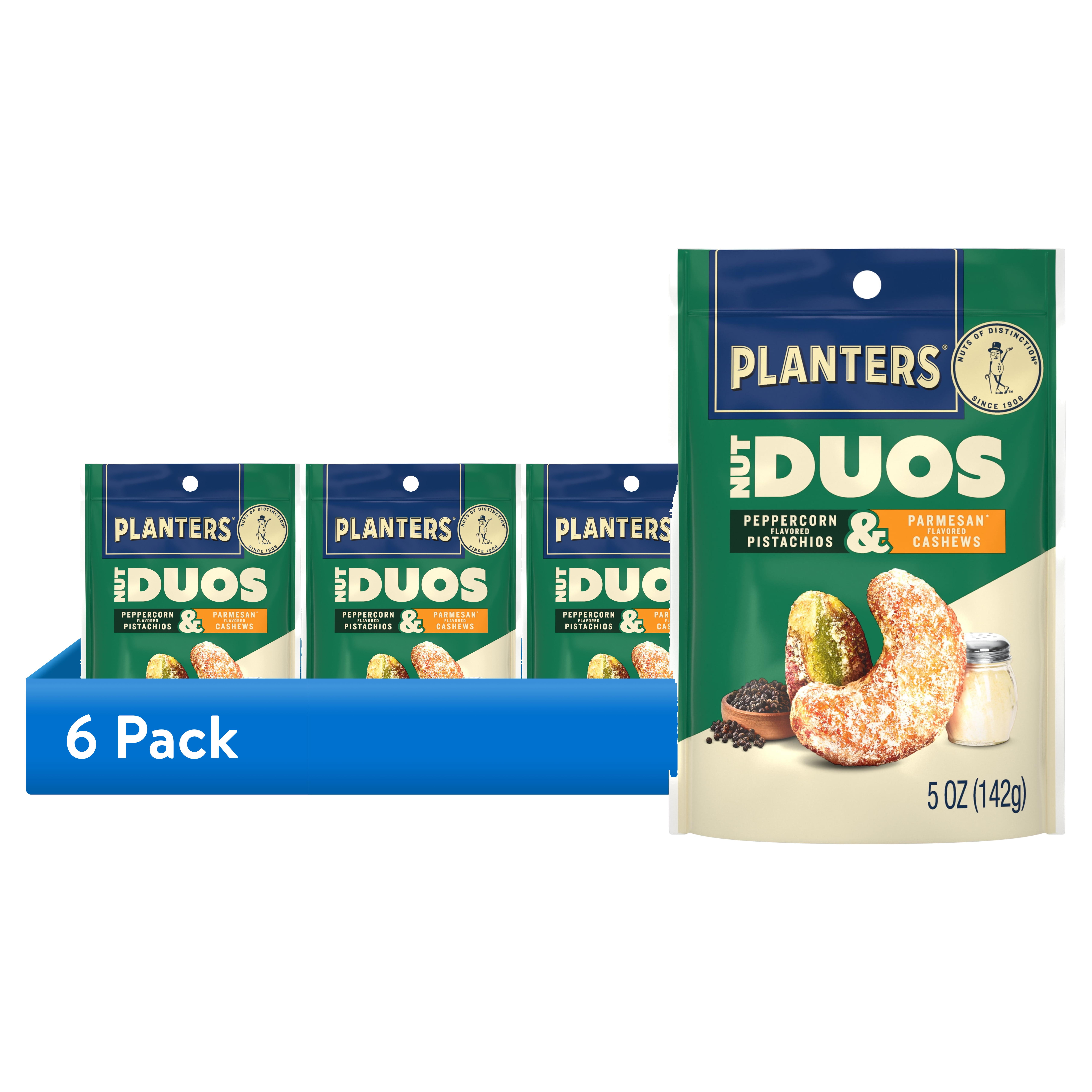 ナッツdelicious　6点 6 pack) PLANTERS Nut Duos Peppercorn Pistachio and Parmesan
