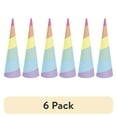 thumbnail image 1 of (6 pack) Way to Celebrate! Multicolor Dreamy Unicorn Paper Party Hats, 4ct, 1 of 6
