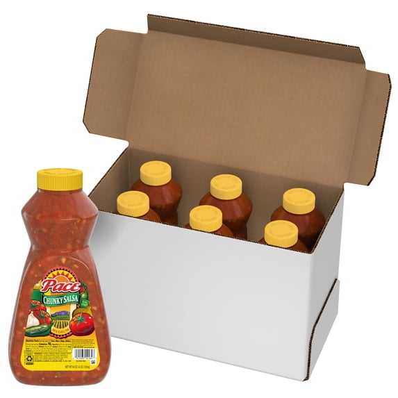 (6 pack) Pace Chunky Medium Salsa, 64 oz Bottle
