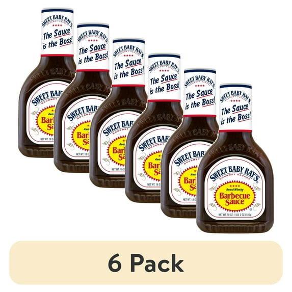 (6 pack) Pack Of 2 Sweet Baby Ray's Original Barbecue Sauce - 18 oz (Packaging May Vary)