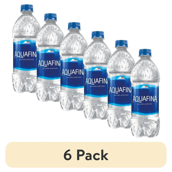 (6 pack) Pack of 2 Aquafina Purified Drinking Water, 20 oz (Package May Vary)