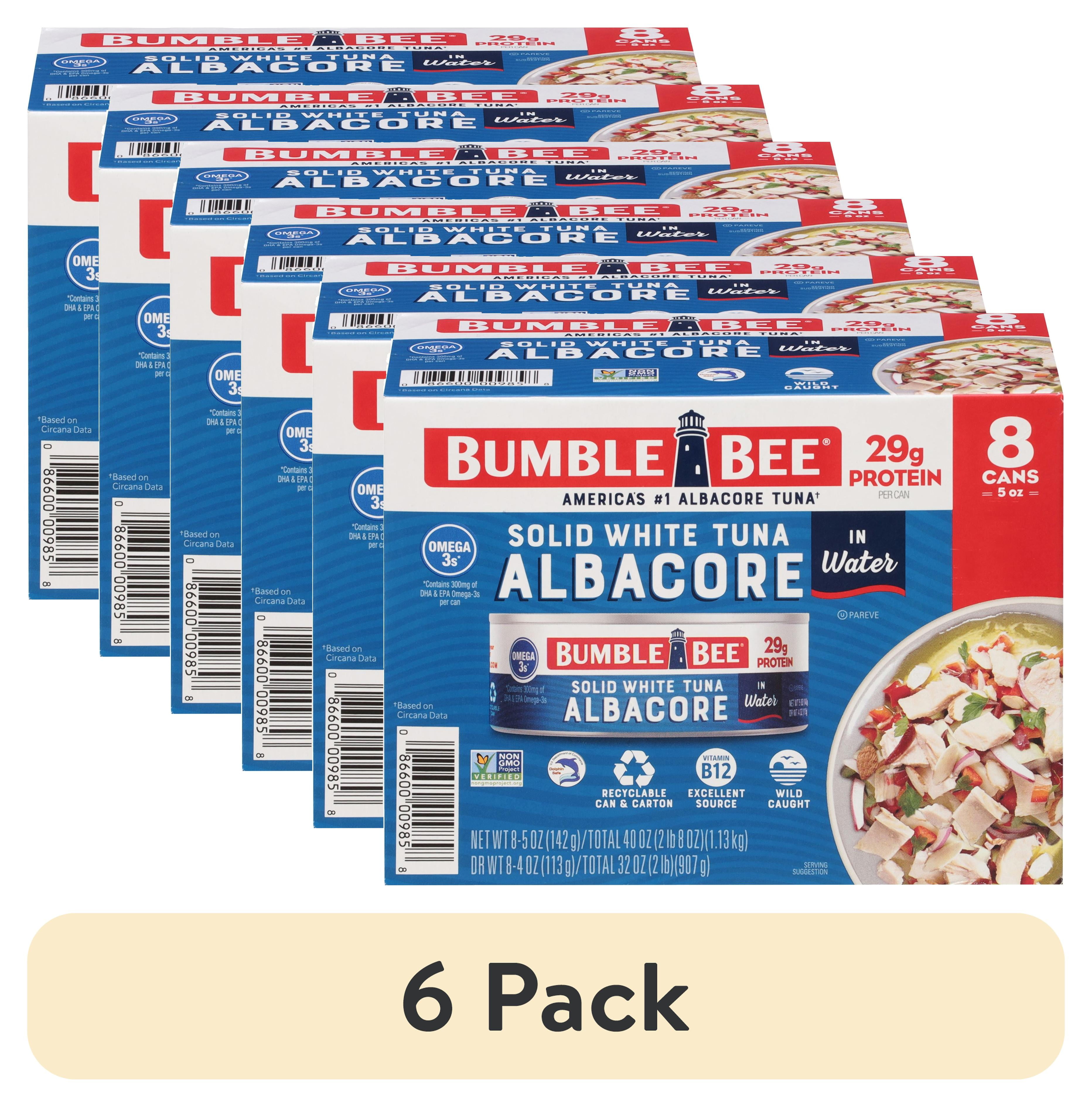 (6 pack) (Pack of 8) Bumble Bee Solid White Albacore Tuna in Water, 5 oz cans