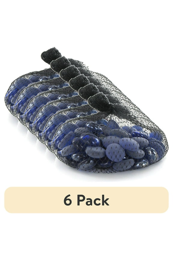 (6 pack) Panacea Cobalt Blue Glass Loose Gemstone, 10 oz