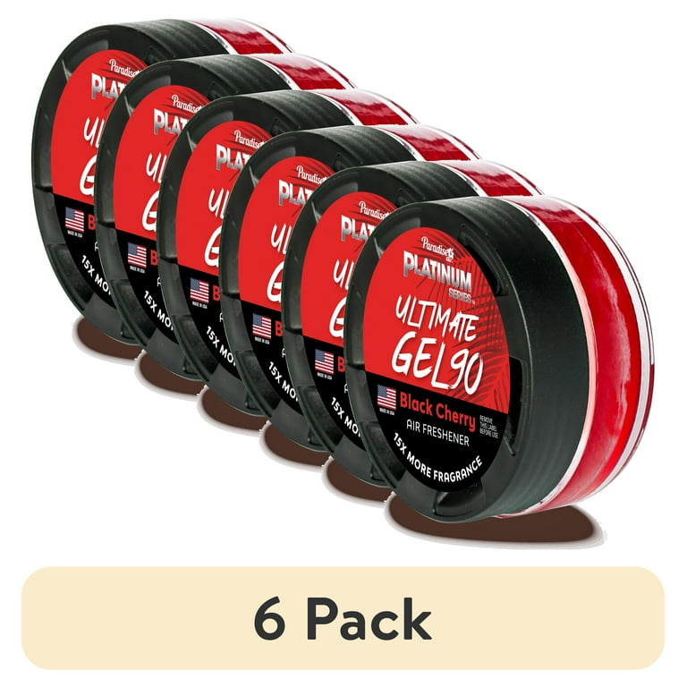 6 pack) Paradise Air Platinum Series Ultimate Gel 90 Air Freshener
