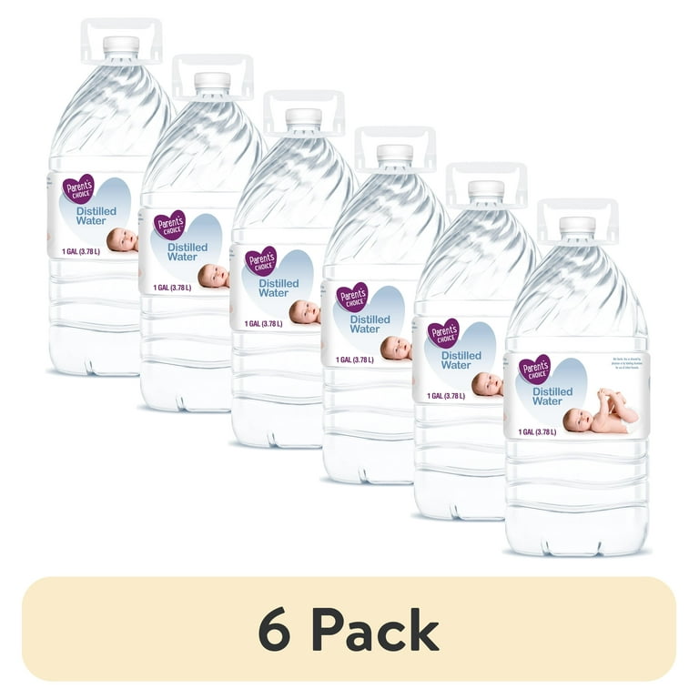 6 pack) Parent's Choice Distilled Water, 1 Gallon Bottle - Walmart.com