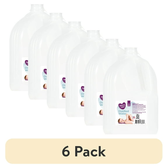 (6 pack) Parent's Choice Distilled Water, 1 Gallon