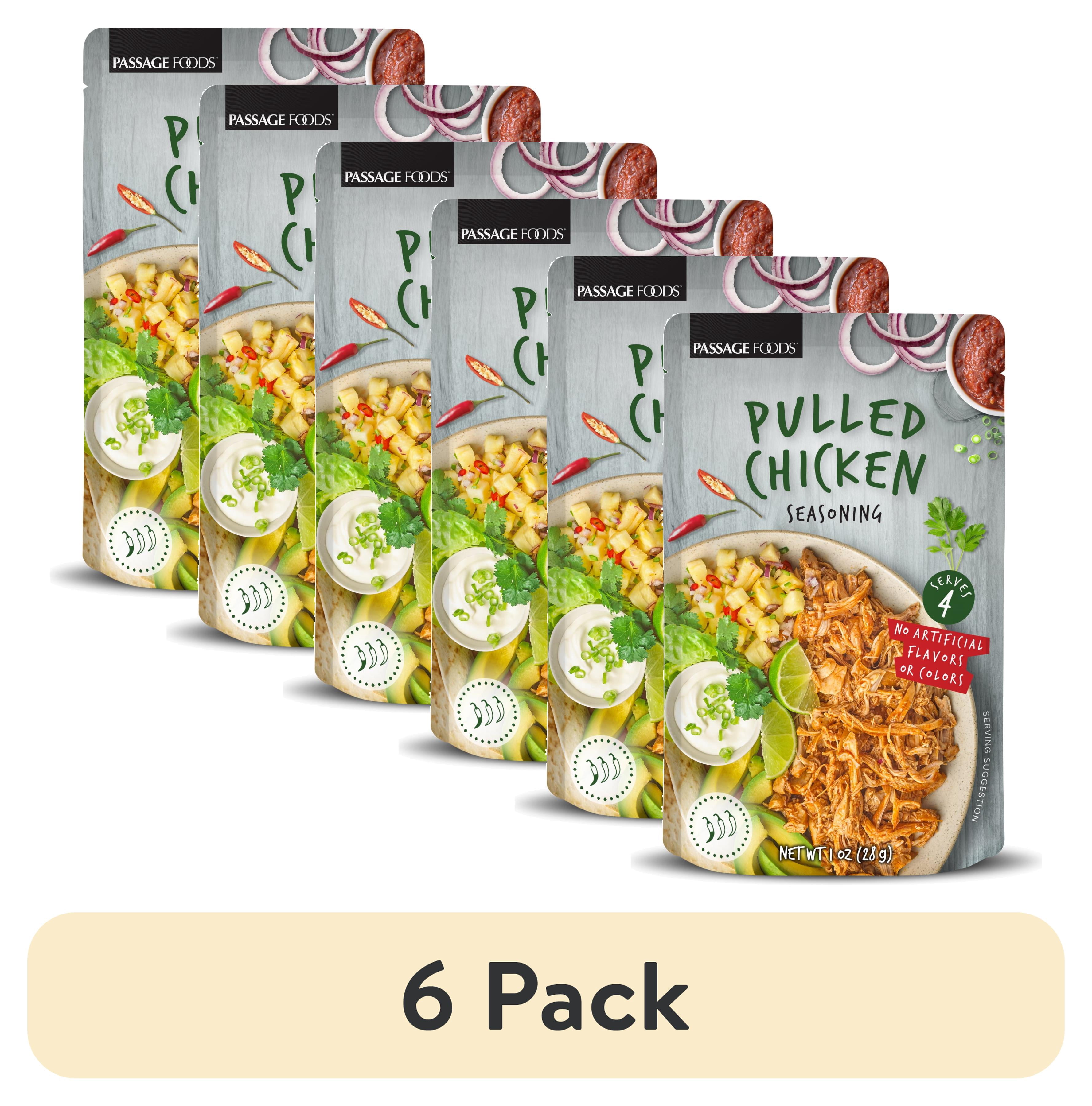 (6 pack) Passage Foods Pulled Chicken Seasoning Mix, 1 oz
