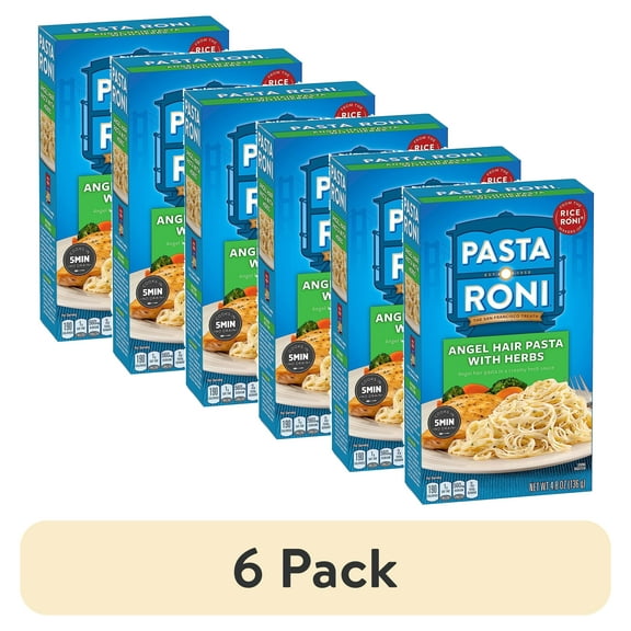 (6 pack) Pasta Roni, Angel Hair Pasta with Herbs, 4.8 Oz, (Pack of 2)